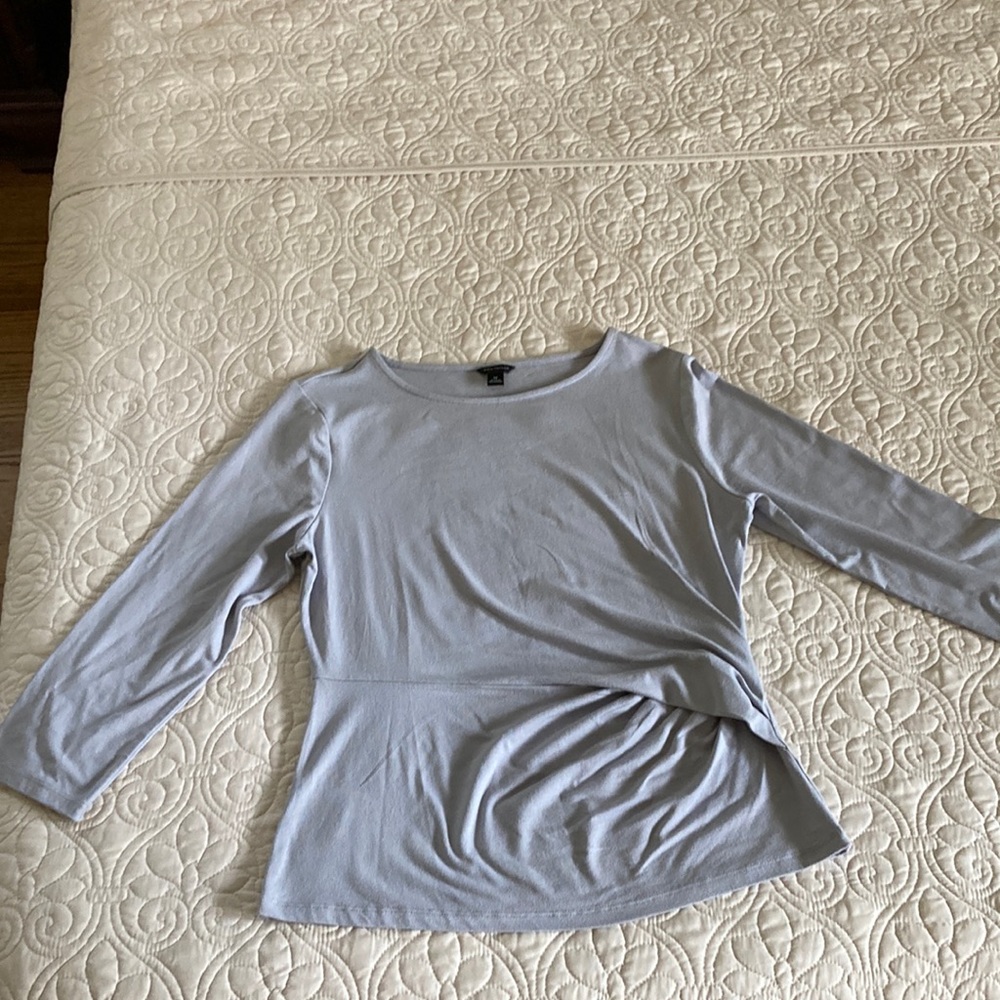Ann Taylor, 3/4 sleeve top, gray, size medium, NWOT